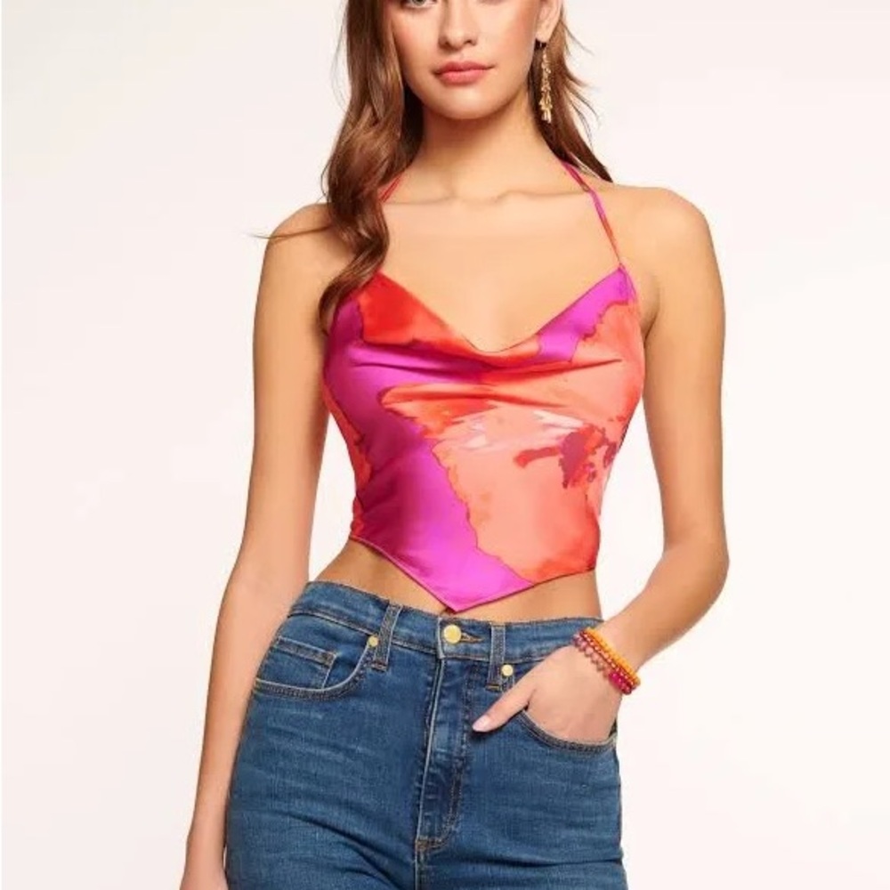 Ramy Brook Karo Cowl Neck Halter Top